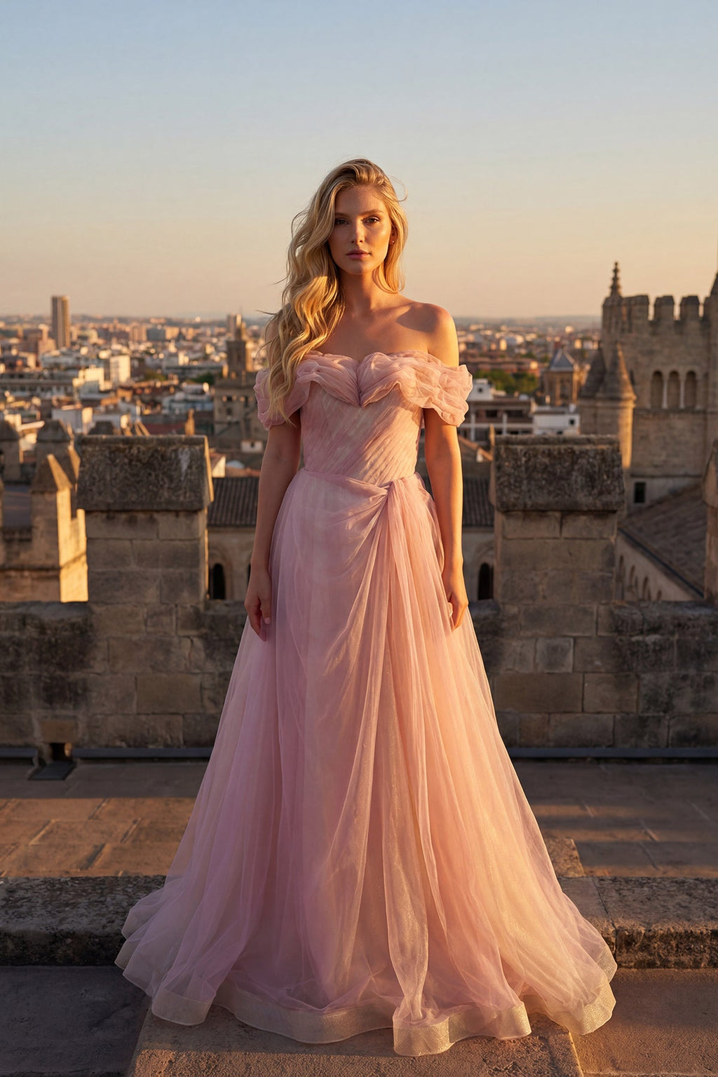 Elegant Beaded Embellished A-Line Long Formal Prom Evening Gown JTJT2715C-2
