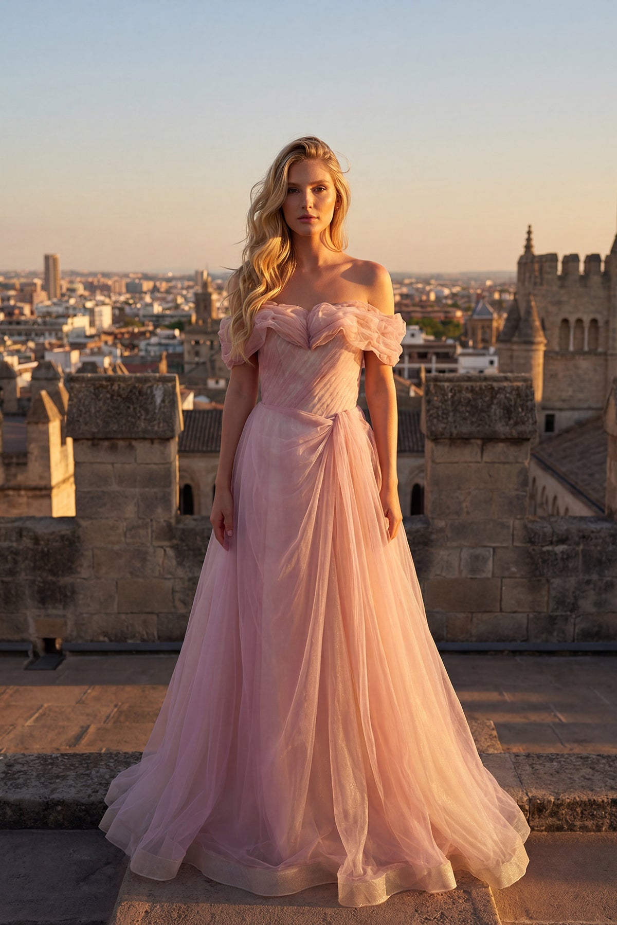 Elegant Beaded Embellished A-Line Long Formal Prom Evening Gown JTJT2715C-2