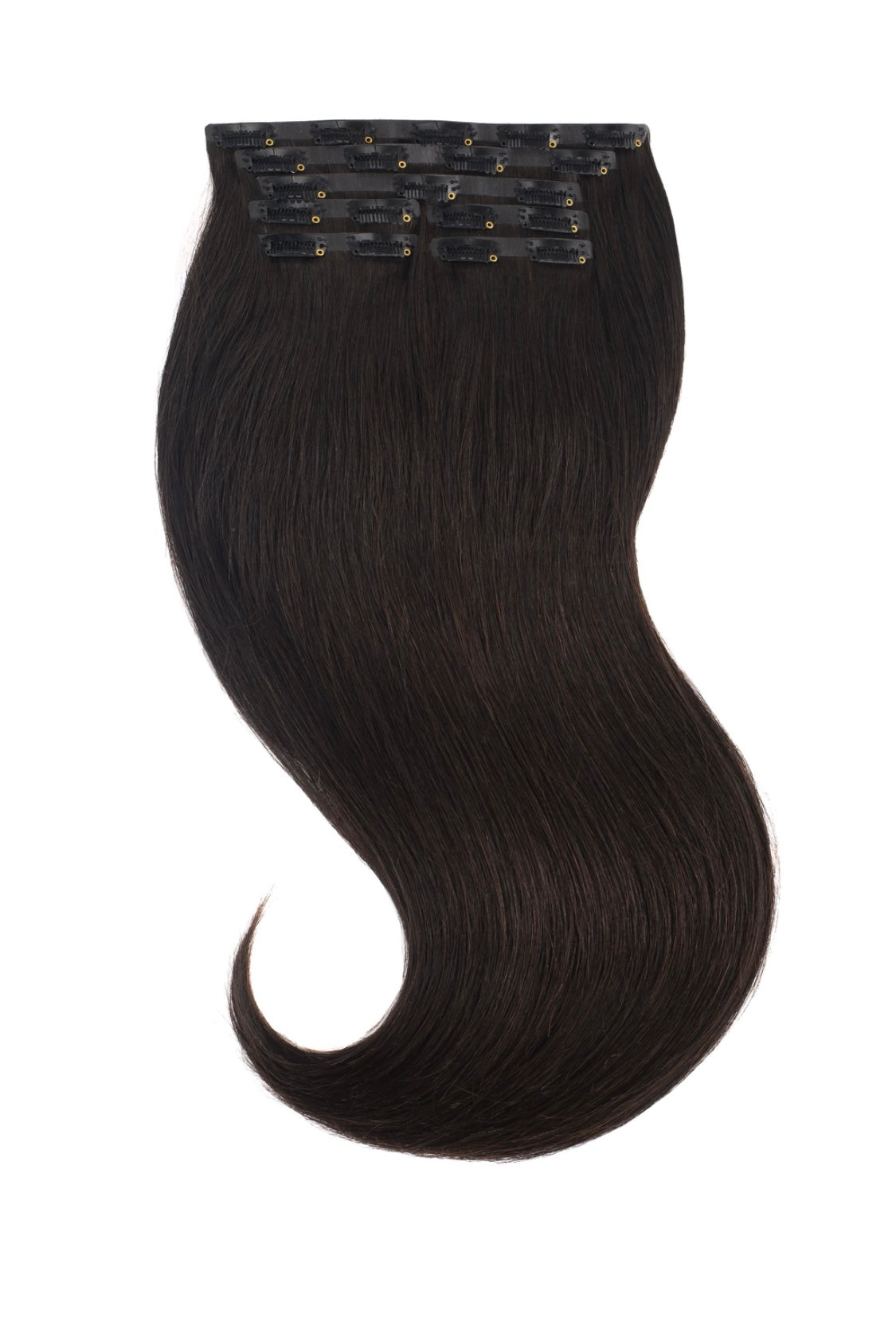 Clip In Extensions Darkest Brown #1B-0