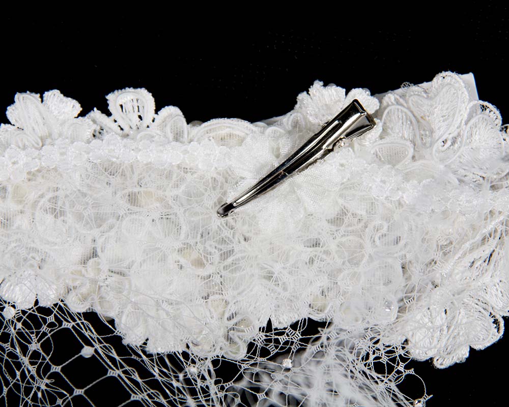 Flower bridal headpiece with veil-3