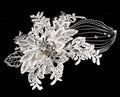 Elegant bridal jewellery headpiece with hair clip-0