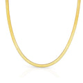 Herringbone Snake Chain Necklace - Flat Statement Choker Jewelry-0