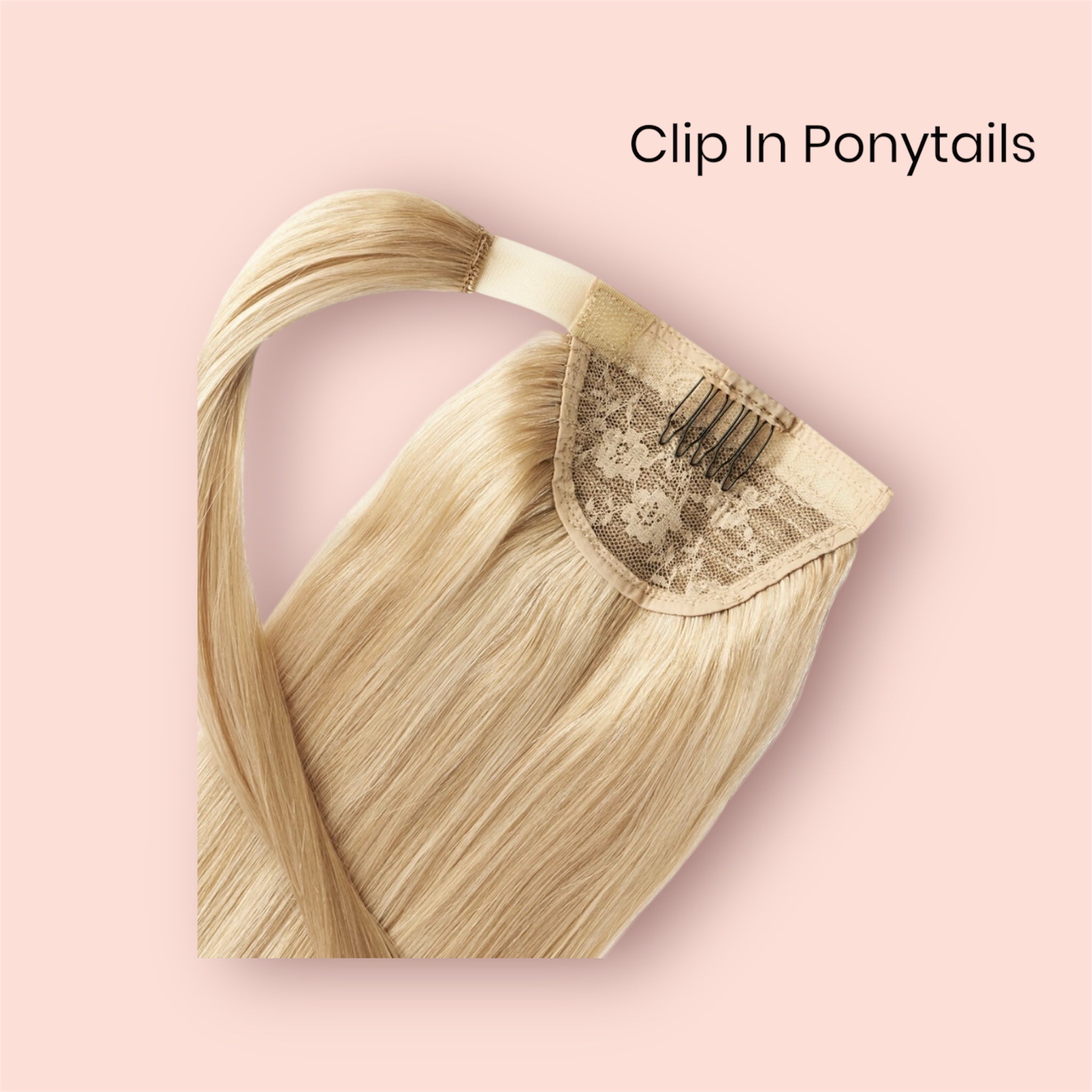 Ponytail Clip In Medium Brown #4-3