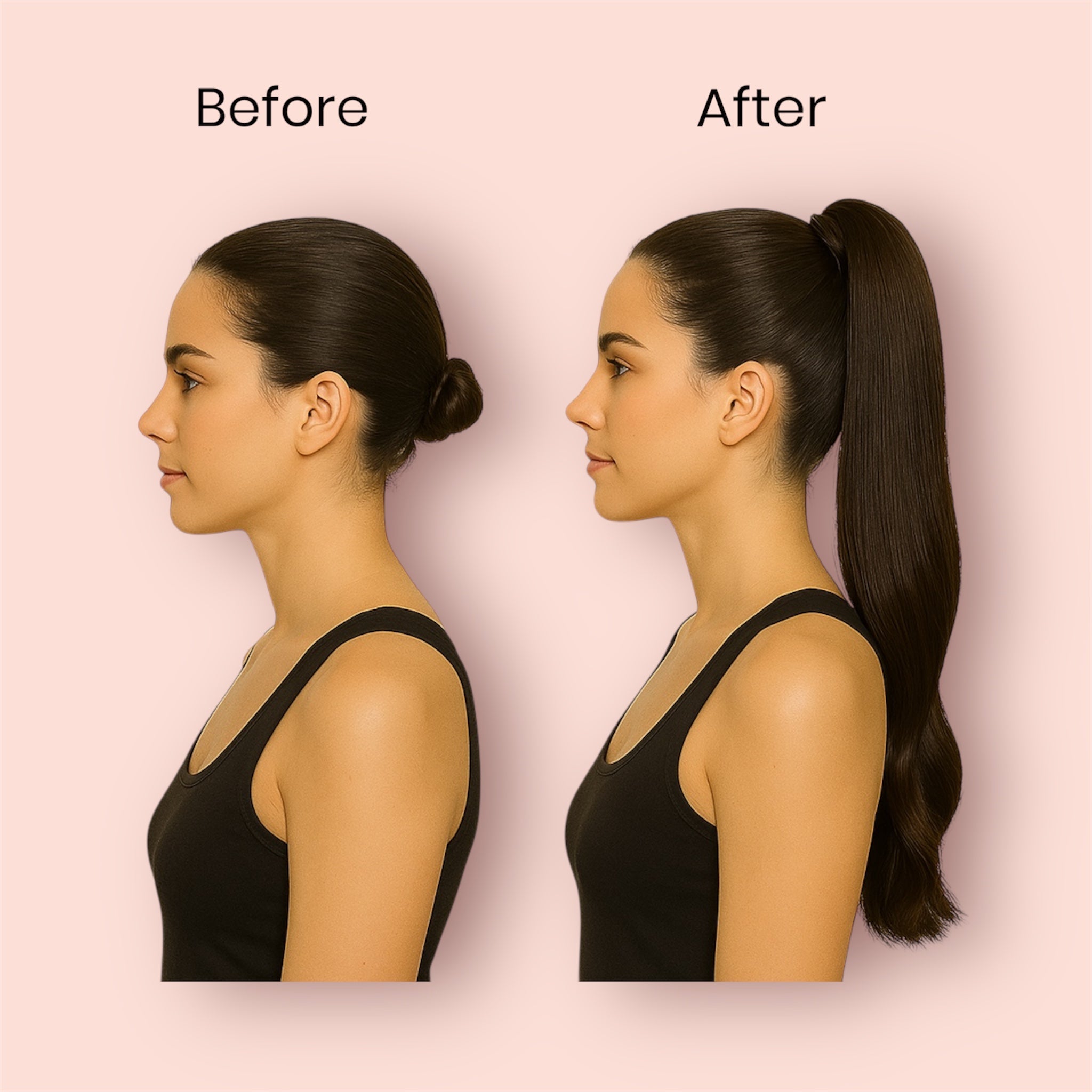 Ponytail Clip In Platinum Blonde #60-2