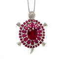 Ruby Pendant in .925 Sterling Silver - KSP 34484-0
