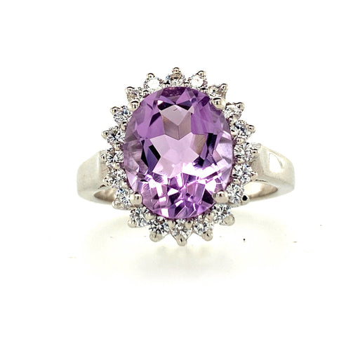 Amethyst Ring in .925 Sterling Silver - KSR 13533-0
