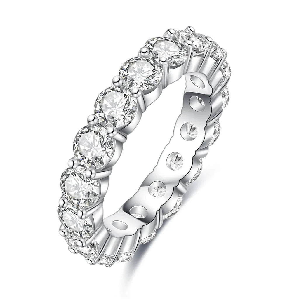 4mm 5cttw D Color Moissanite Wedding Band Ring-0