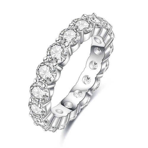 4mm 5cttw D Color Moissanite Wedding Band Ring-0