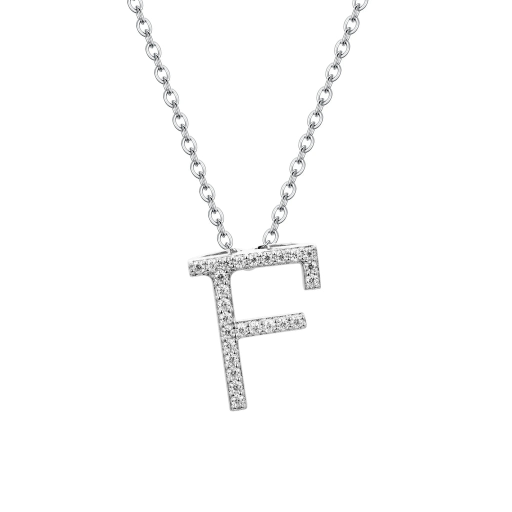 VVS1 D Moissanite Letters Pendant Necklace for Women-17