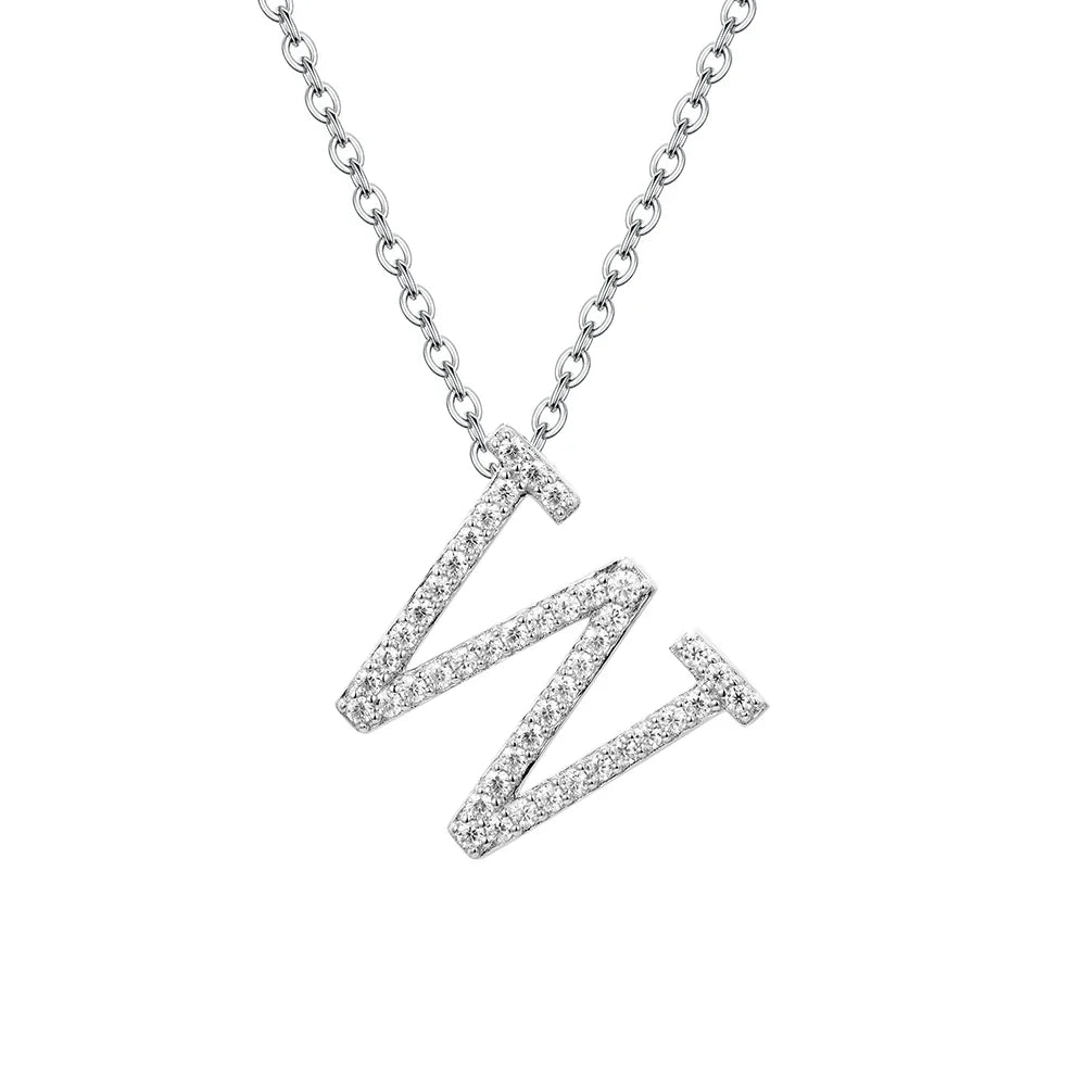 VVS1 D Moissanite Letters Pendant Necklace for Women-6
