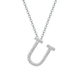 VVS1 D Moissanite Letters Pendant Necklace for Women-5