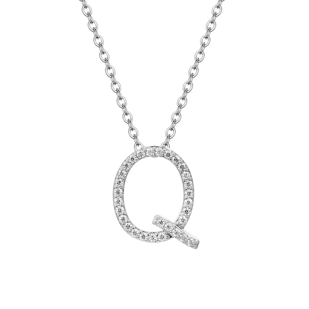 VVS1 D Moissanite Letters Pendant Necklace for Women-8