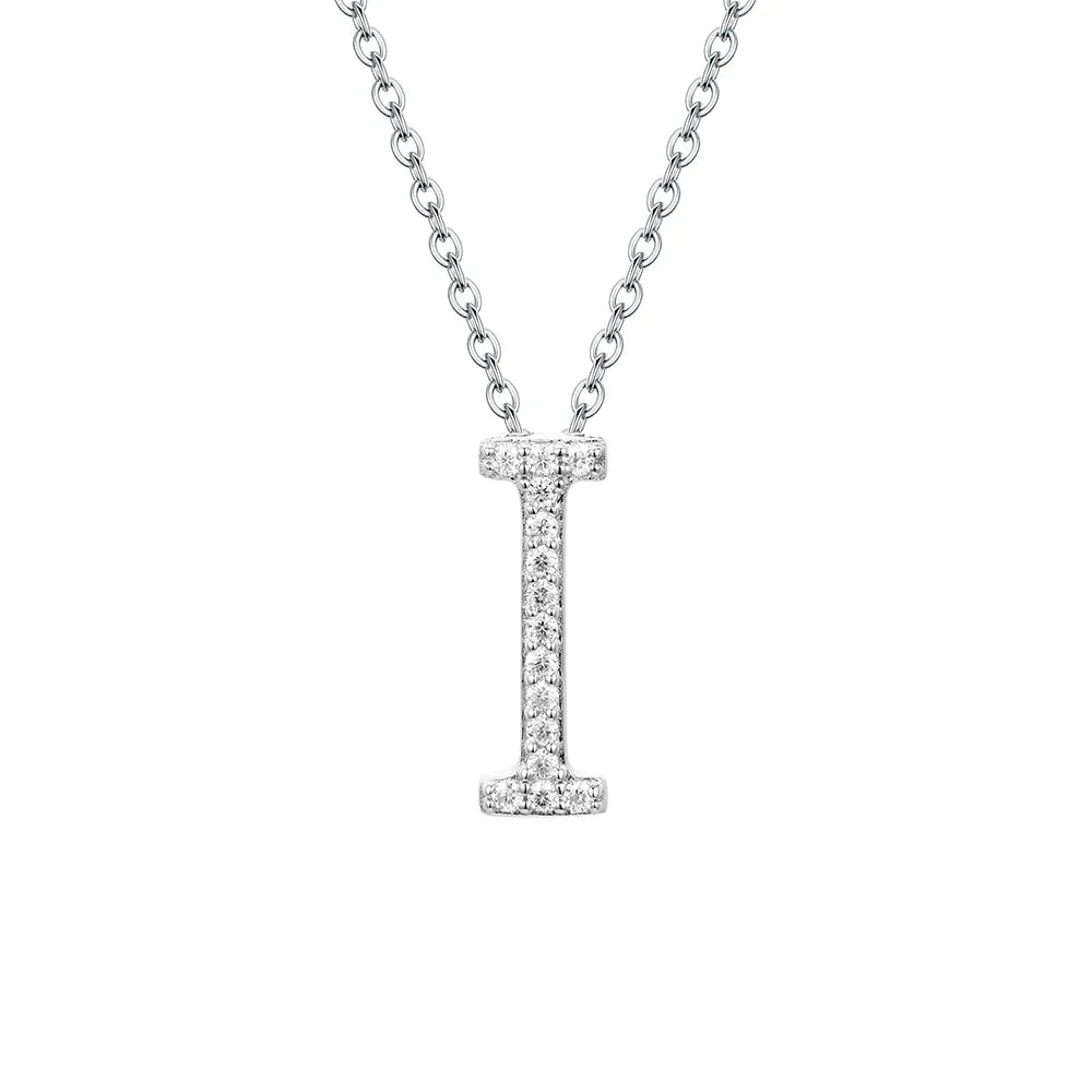 VVS1 D Moissanite Letters Pendant Necklace for Women-22