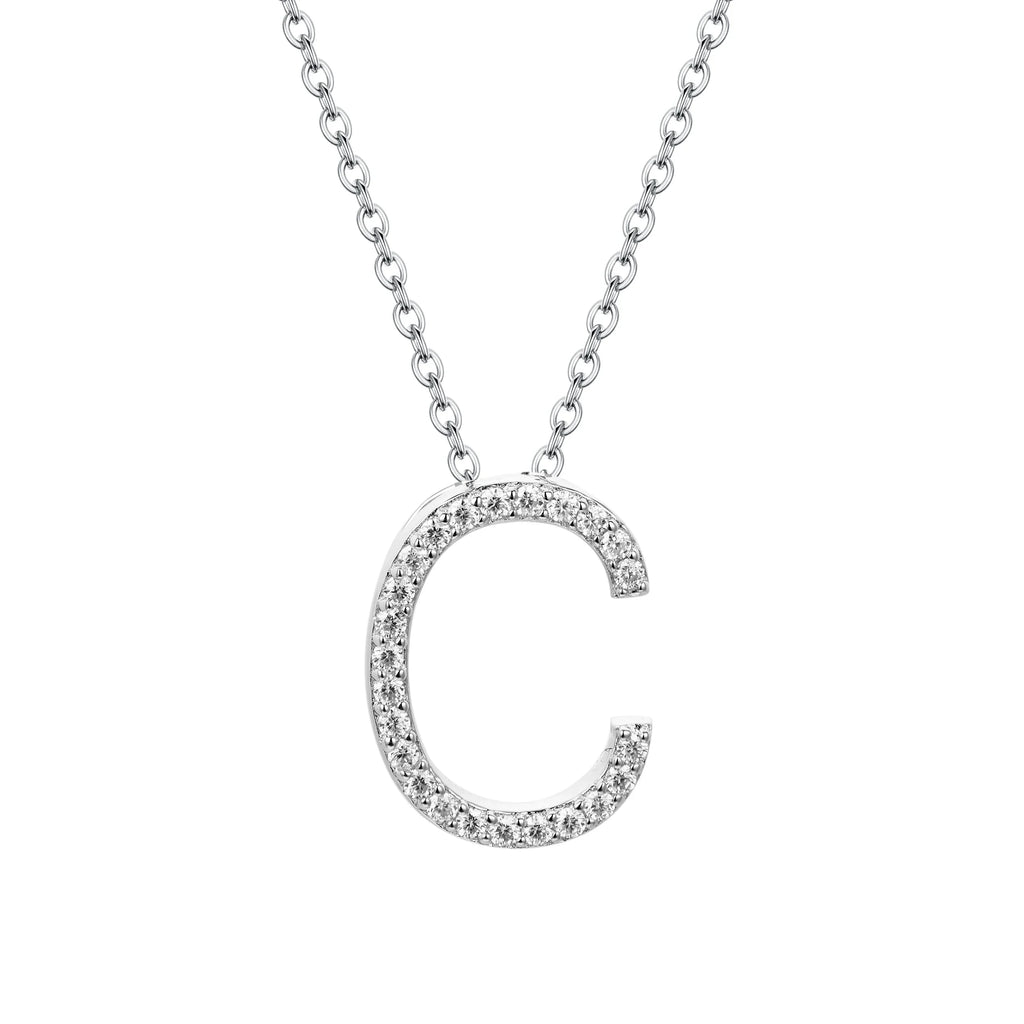 VVS1 D Moissanite Letters Pendant Necklace for Women-2