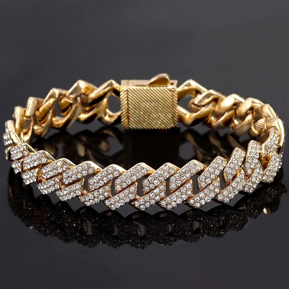 14MM Cuban Link Chain Bracelet-0