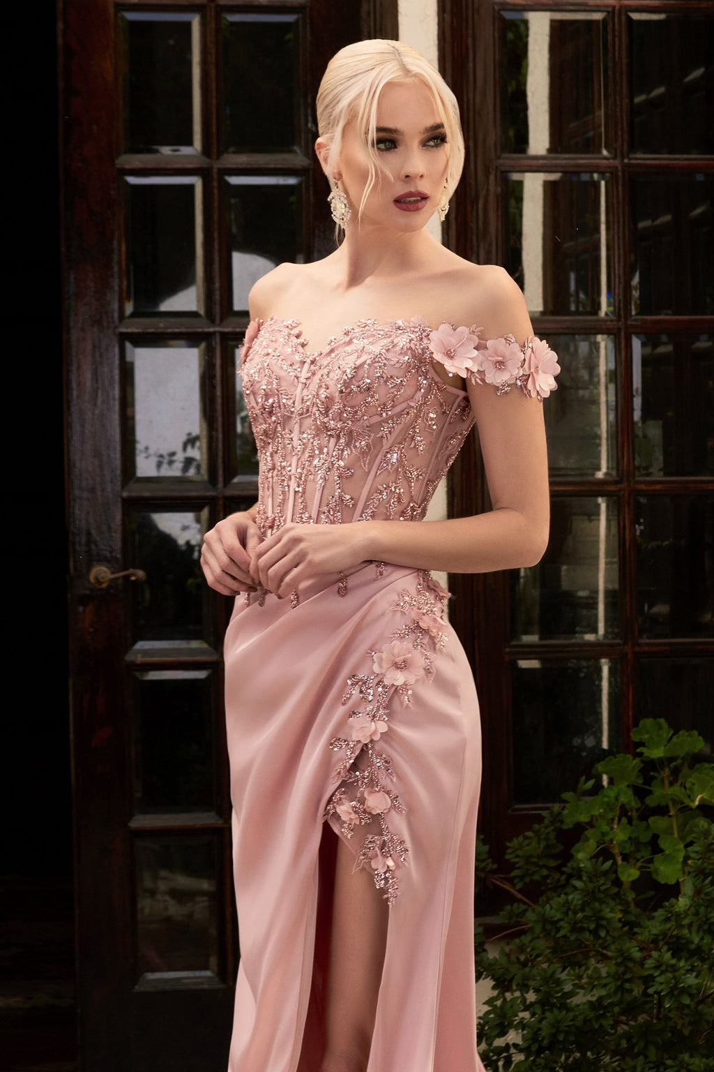 Floral Off The Shoulder Gown-3