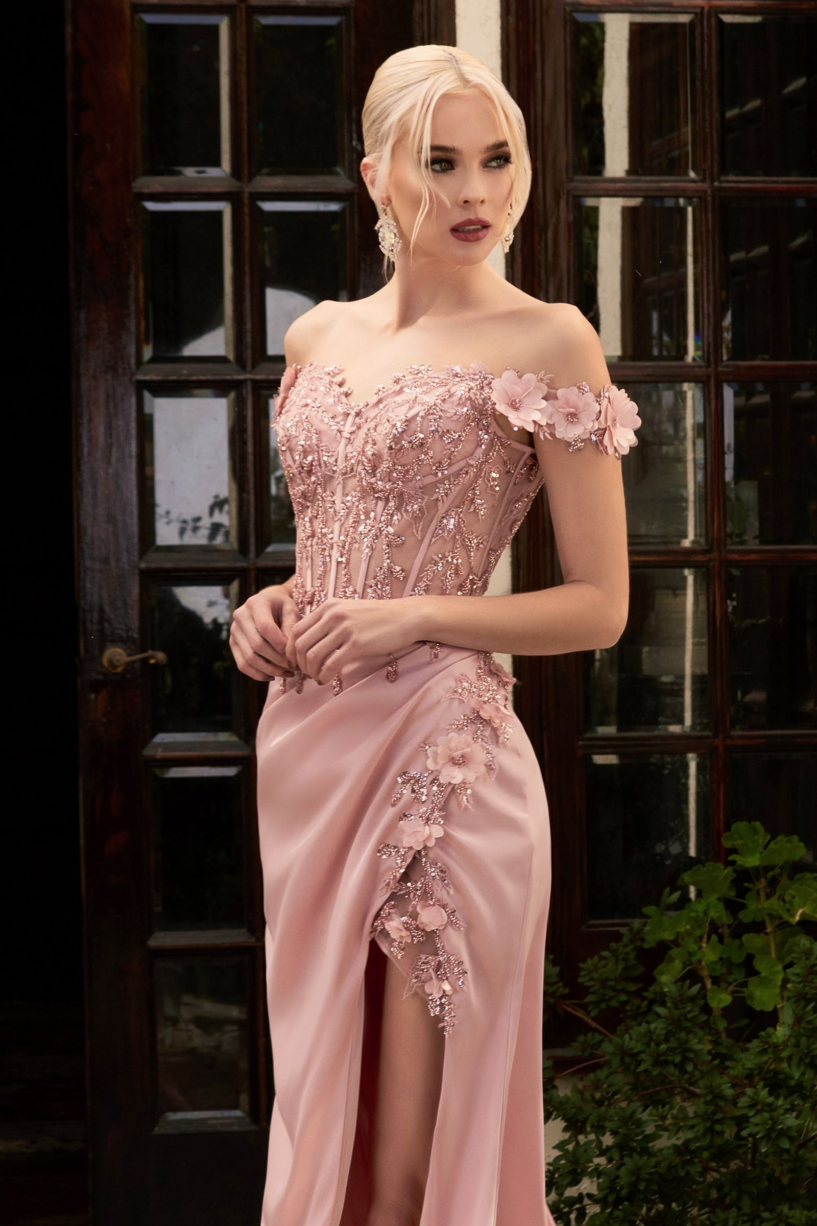 Floral Off The Shoulder Gown-3
