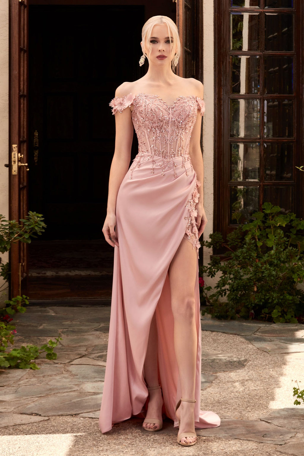 Floral Off The Shoulder Gown-1