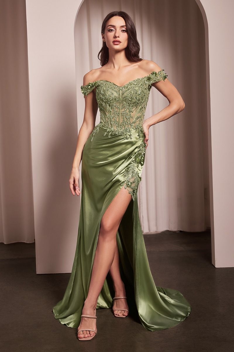 Floral Off The Shoulder Gown-9