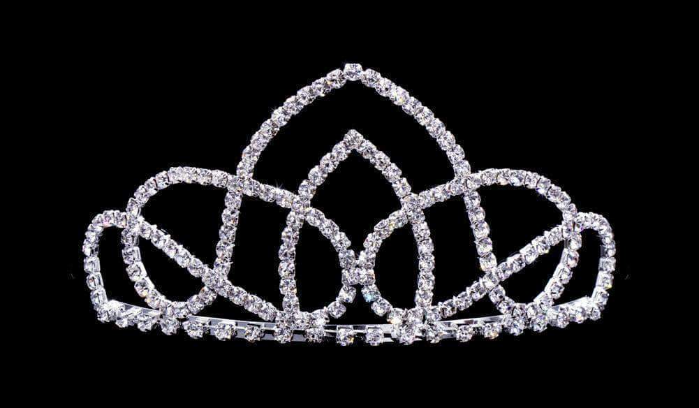 #16732 - Simple Arch Tiara with Combs - 2.75"-0