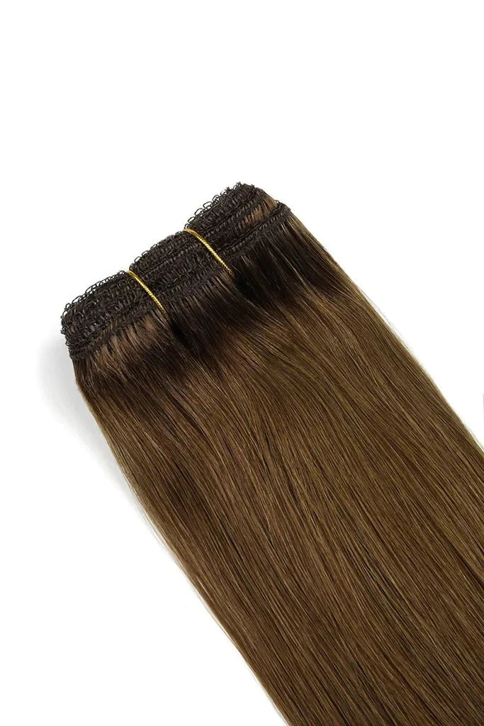 Weft Hair Extensions Light Brown #4-0