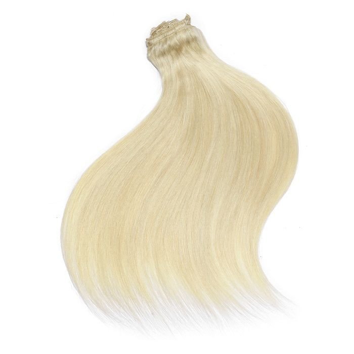 Weft Hair Extensions Platinum Blonde #60-1